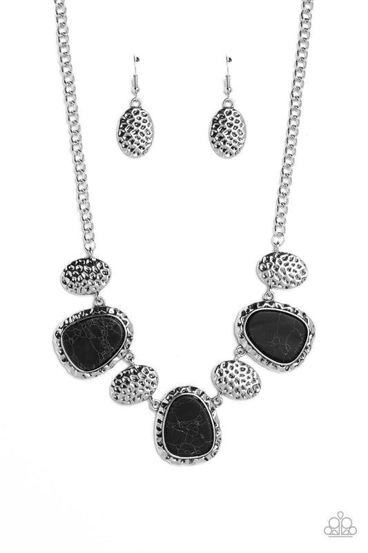 Paparazzi Badlands Border - Black Necklace P2SE-BKXX-329XX