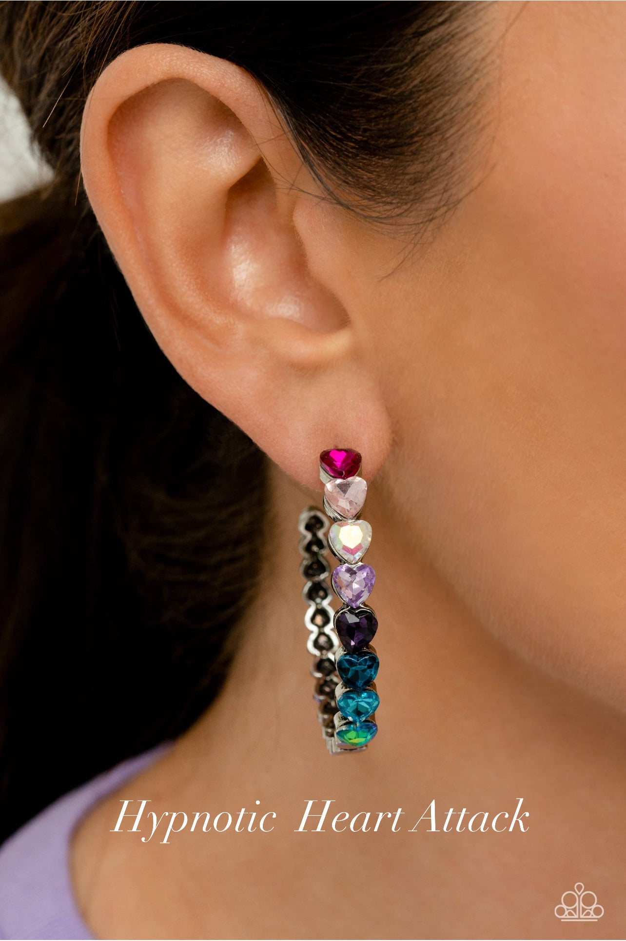 Paparazzi Hypnotic Heart Attack- Multi Hoop Earring