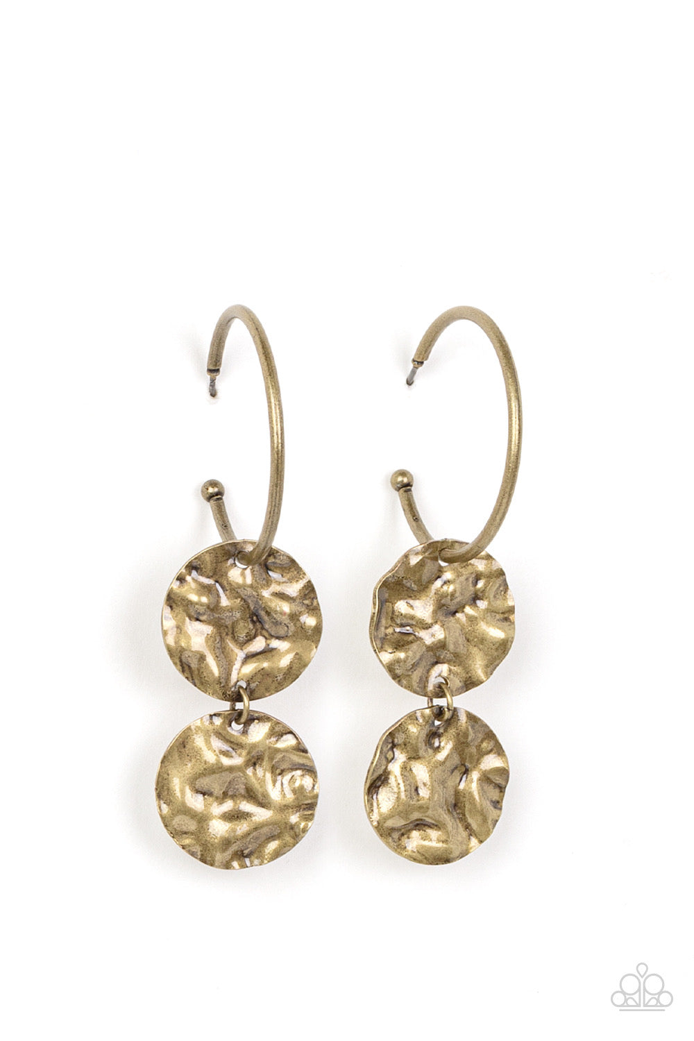 Paparazzi Sending Shock Waves - Brass Post Earring P5HO-BRXX-131XX