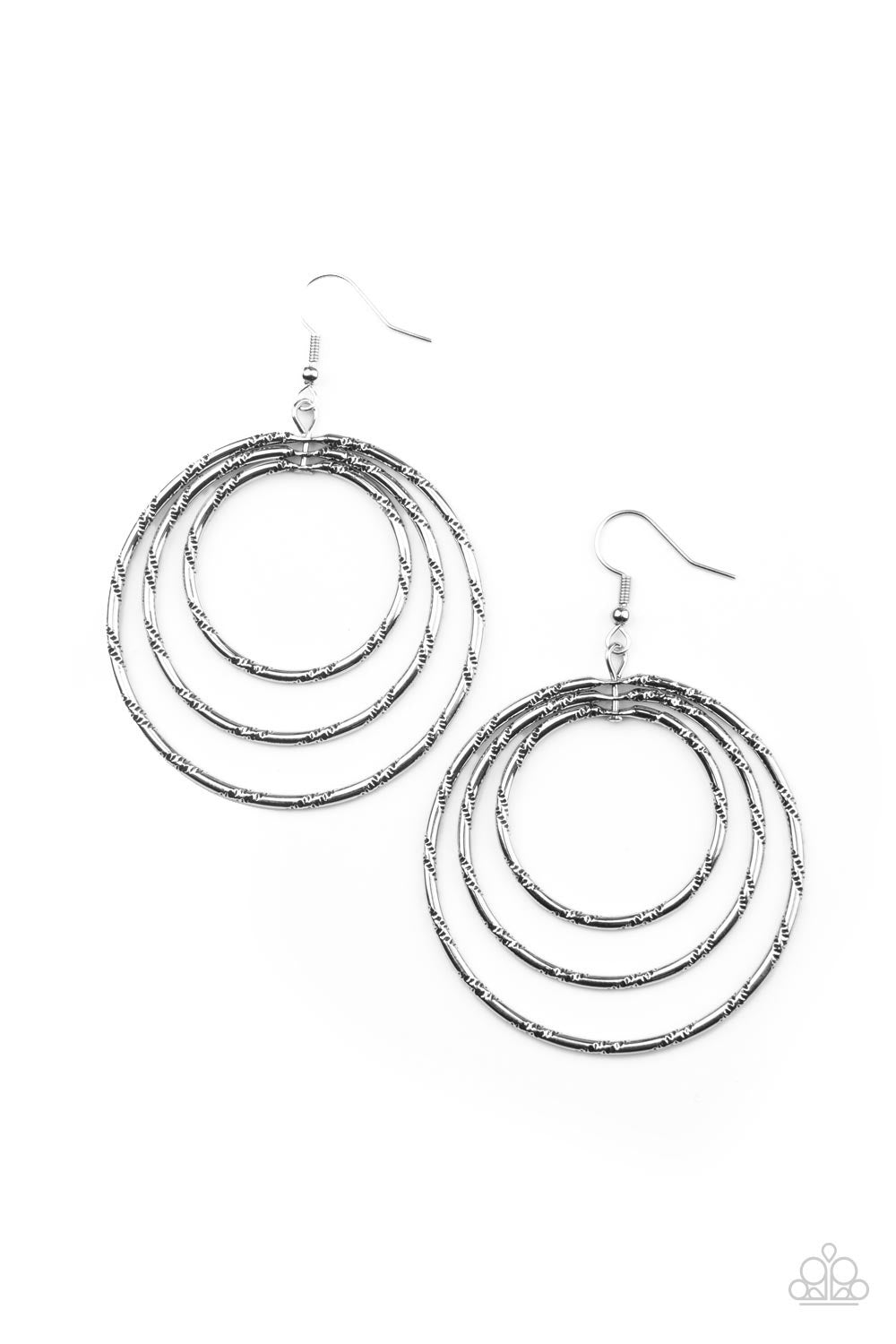 Paparazzi Vintage Vertigo - Silver Earring P5BA-SVXX-129XX