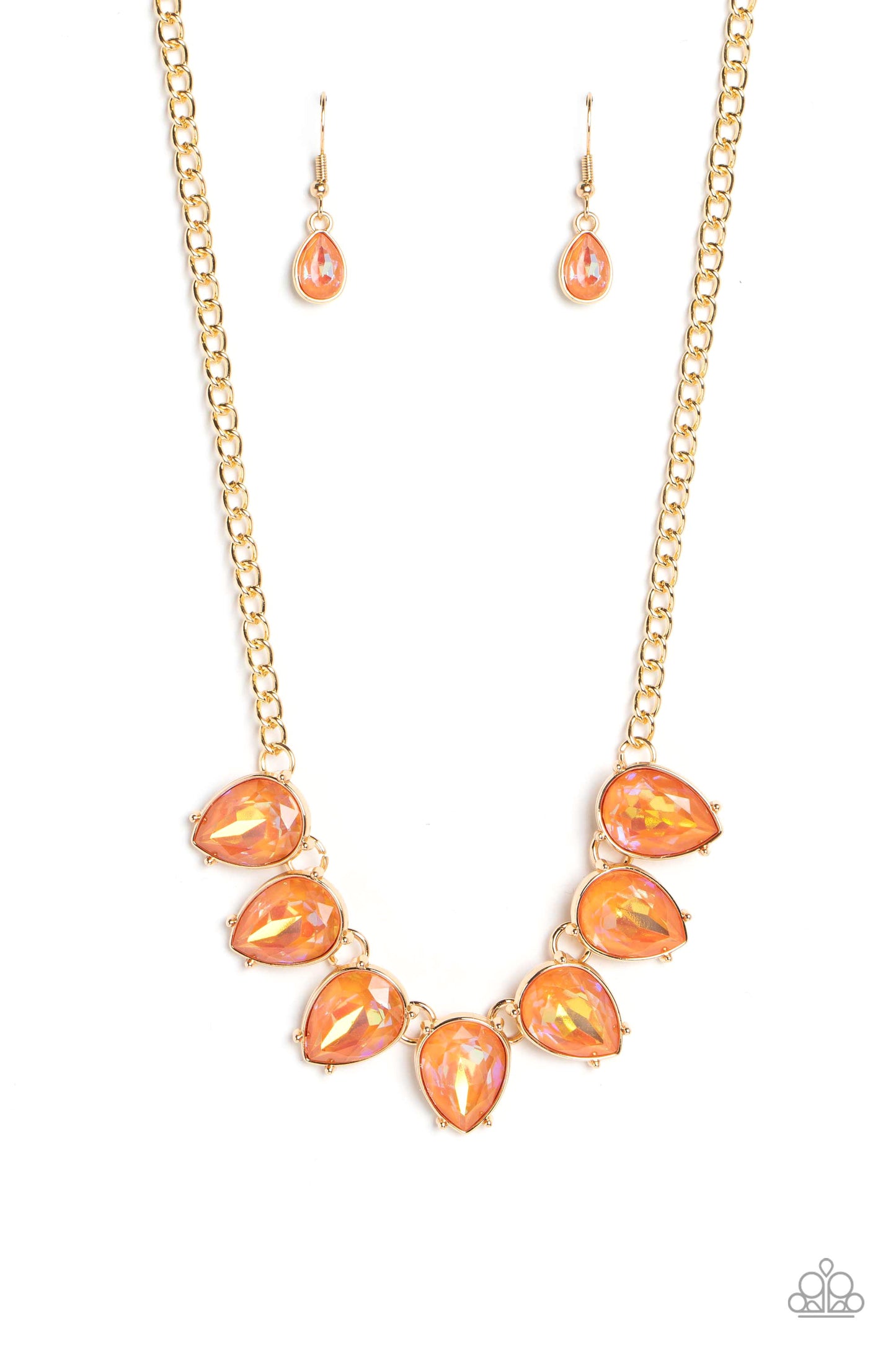 Paparazzi FLIRTY Dancing - Orange Necklace P2RE-OGXX-146XX