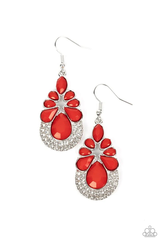 Paparazzi Beachfront Formal- Red Earring