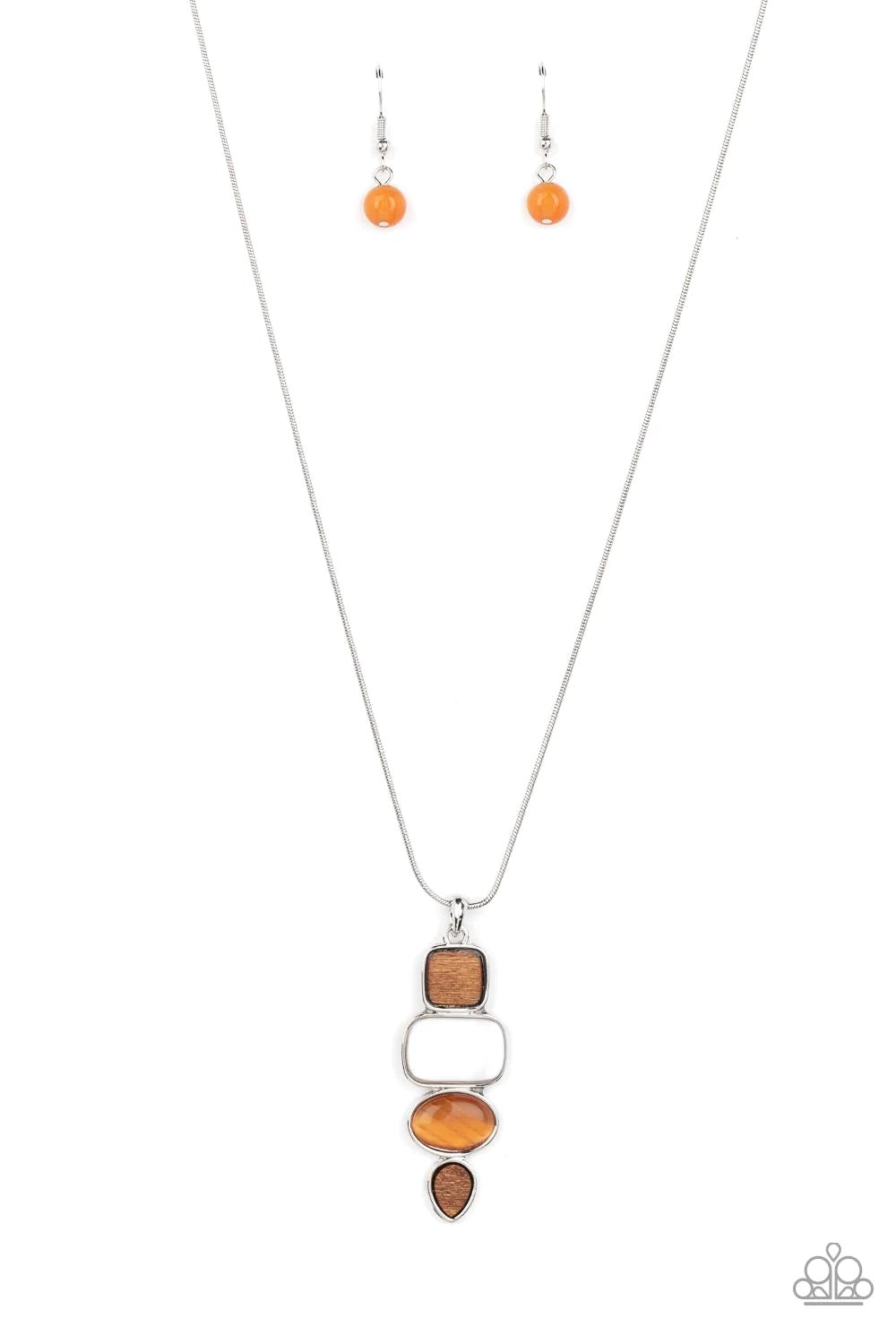 Elemental Energy - Orange Necklace - Paparazzi Accessories