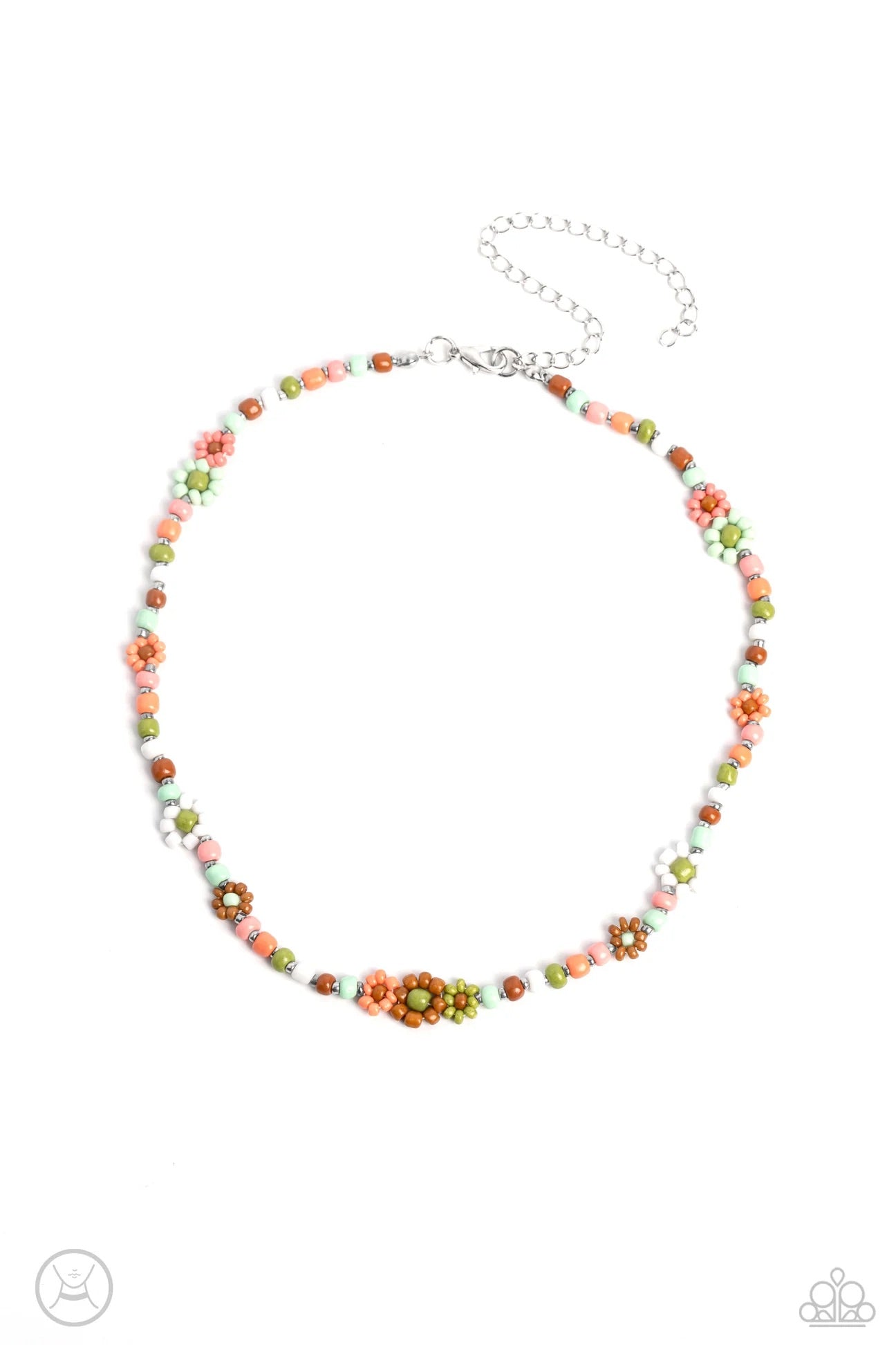 Paparazzi Flower Child Flair - Multi - Choker Necklace & Earrings NEW