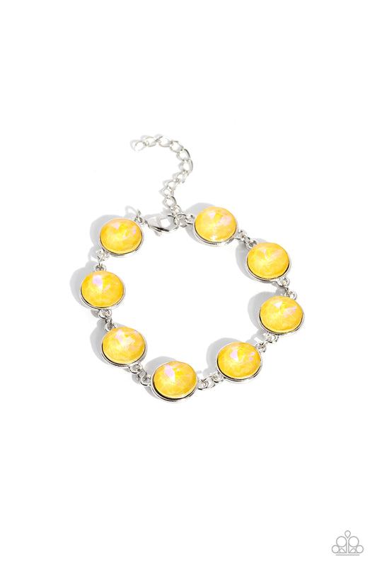 Paparazzi Enchanted Emblems - Yellow Bracelet  P9RE-YWXX-033XX