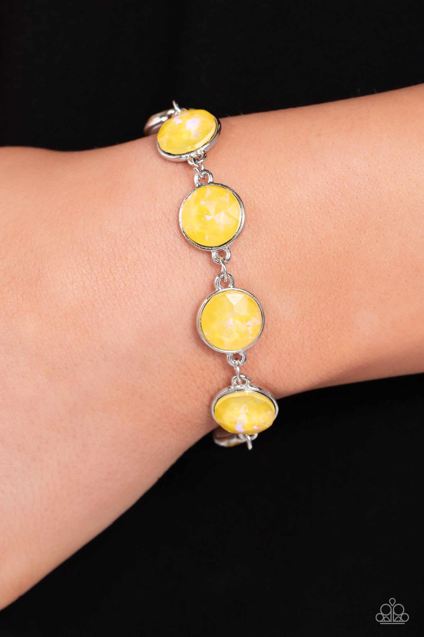 Paparazzi Enchanted Emblems - Yellow Bracelet  P9RE-YWXX-033XX