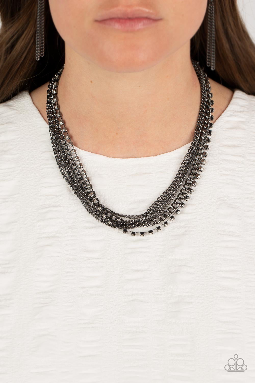 Free to CHAINge My Mind - Black Necklace P2IN-BKXX-177XX