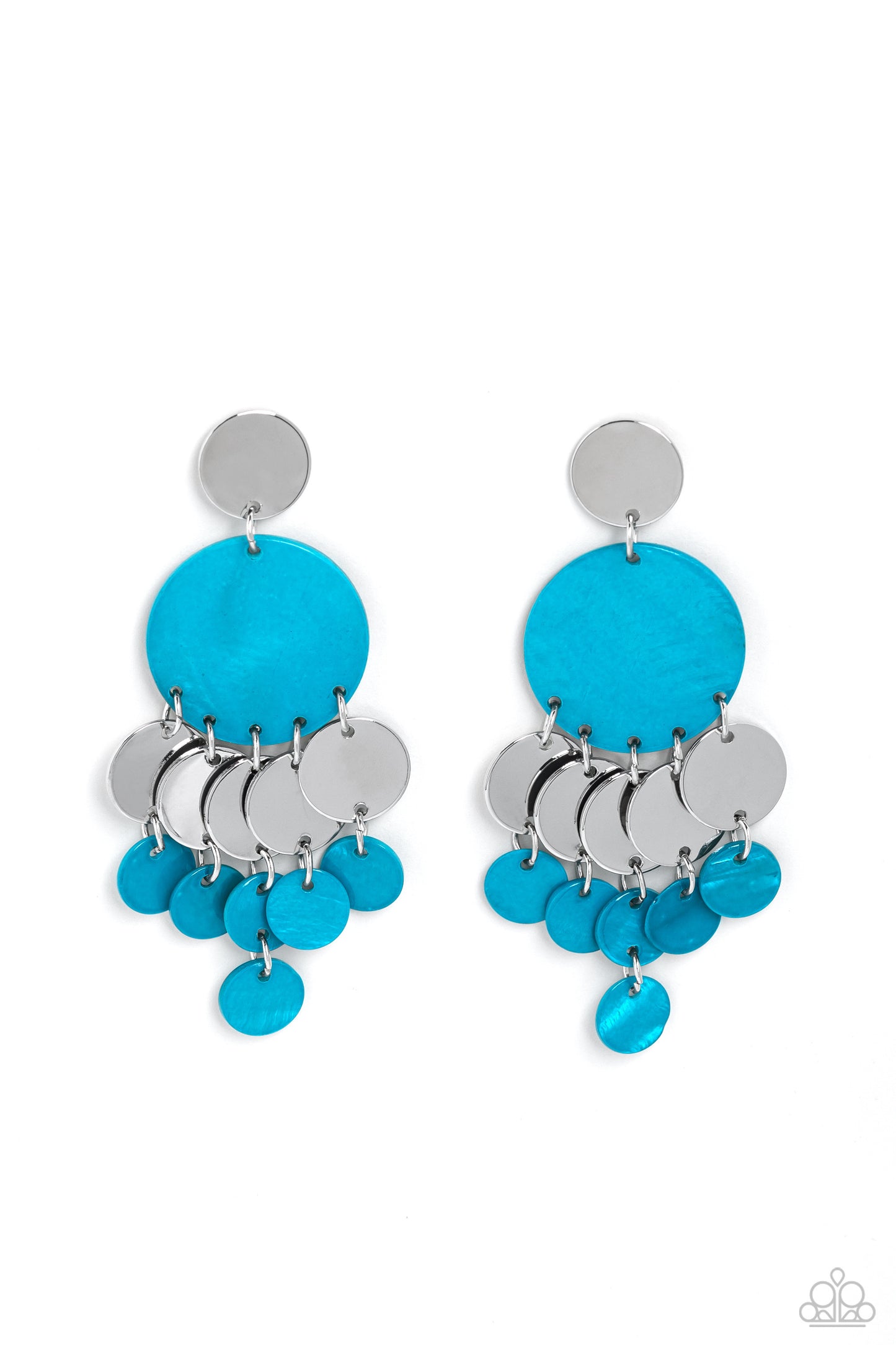 Paparazzi SHELL of the Ball - Blue Post Earring P5PO-BLXX-155XX