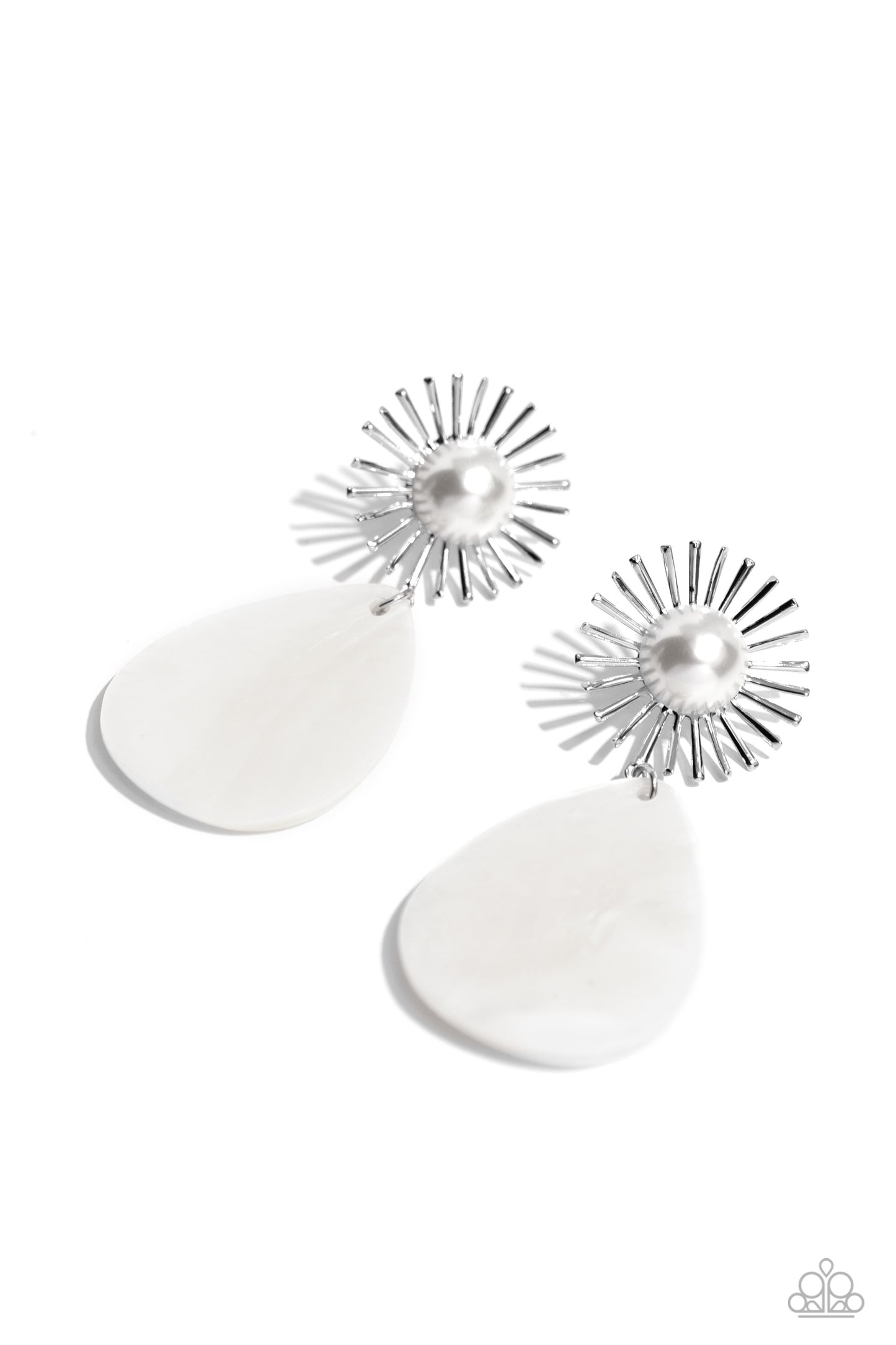 Paparazzi Sunburst Sophistication - White Post Earring P5PO-WTXX-412XX