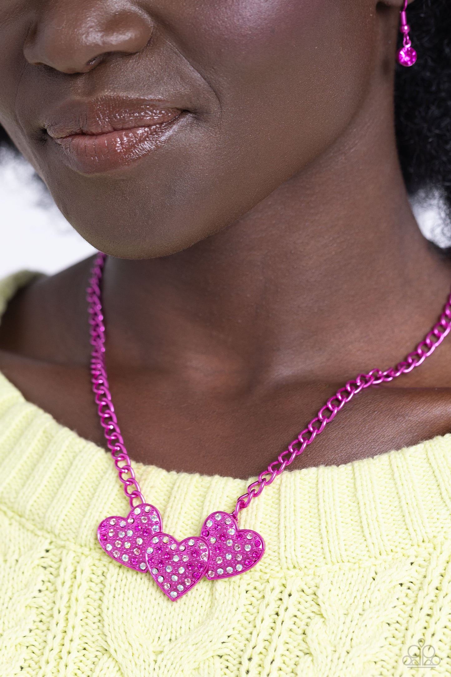 Paparazzi Low-Key Lovestruck - Pink Necklace P2ST-PKXX-158RL