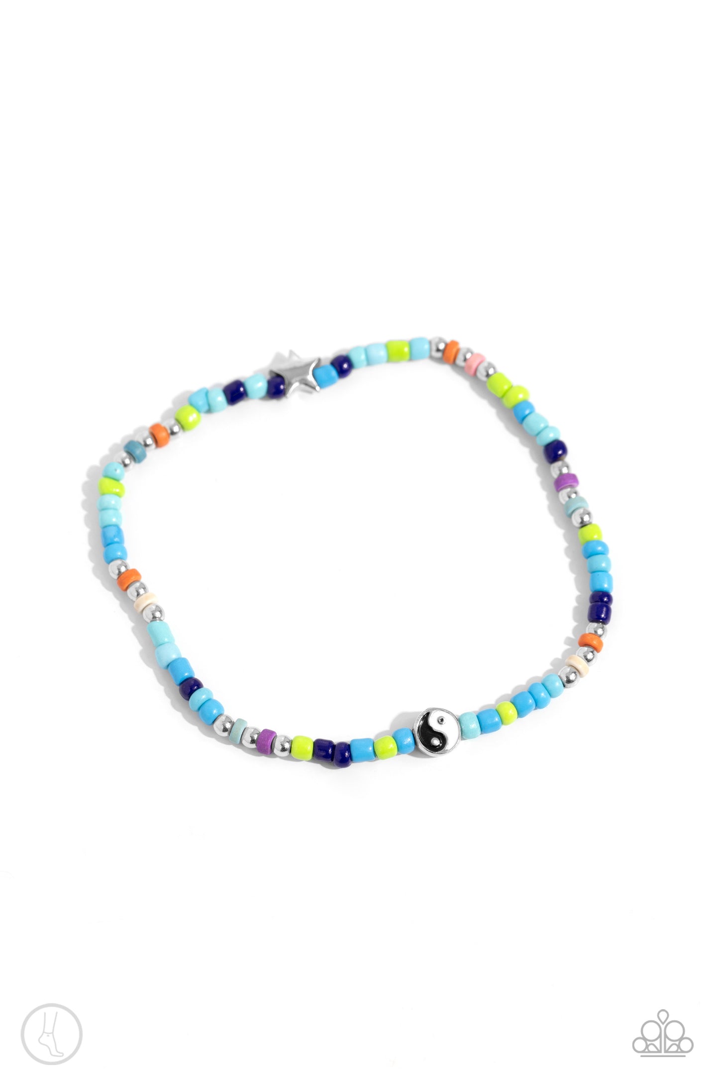 Paparazzi Seize the Shapes - Blue Anklet Bracelet P9AN-BLXX-044XX