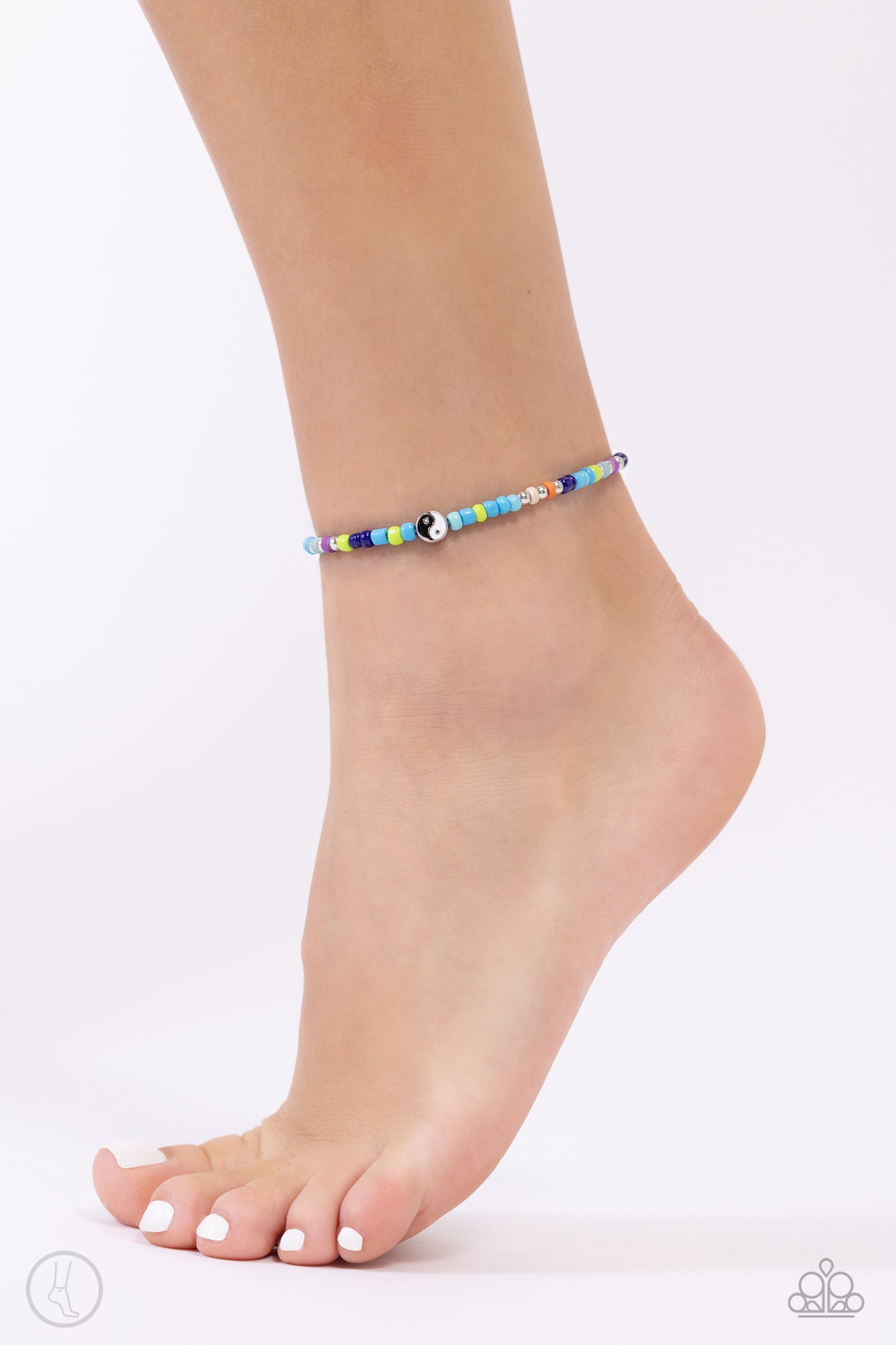 Paparazzi Seize the Shapes - Blue Anklet Bracelet P9AN-BLXX-044XX