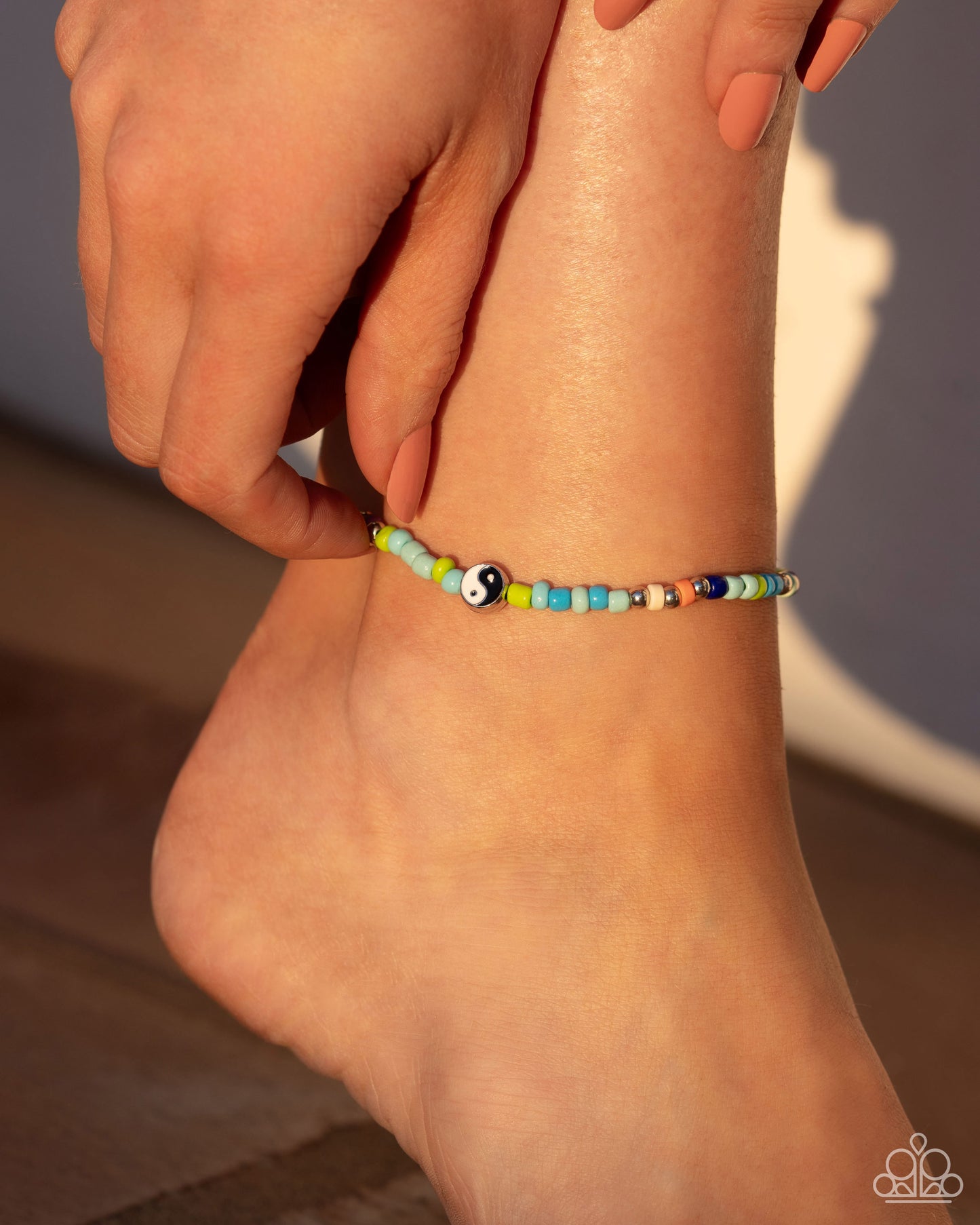 Paparazzi Seize the Shapes - Blue Anklet Bracelet P9AN-BLXX-044XX