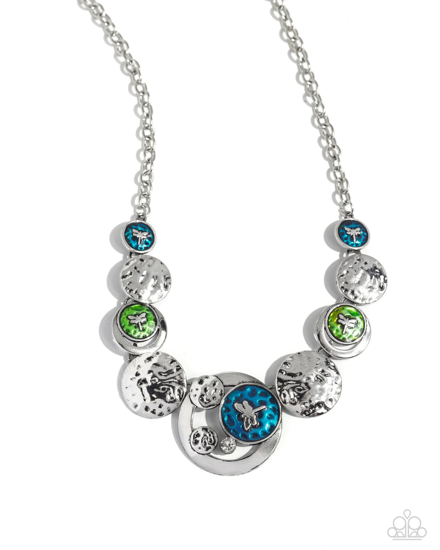 Paparazzi Dragonfly Design - Multi Necklace  P2WH-MTXX-300XX