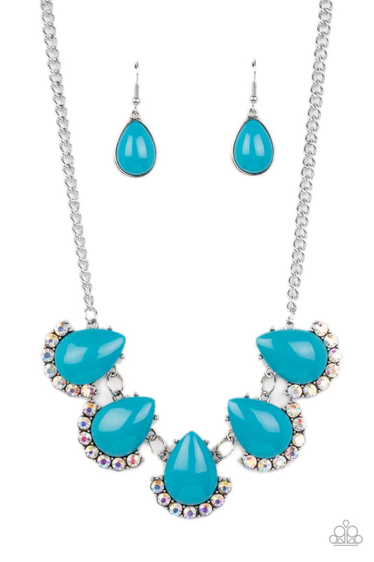 Paparazzi Ethereal Exaggerations - Blue  Necklace P2WH-BLXX-466XX