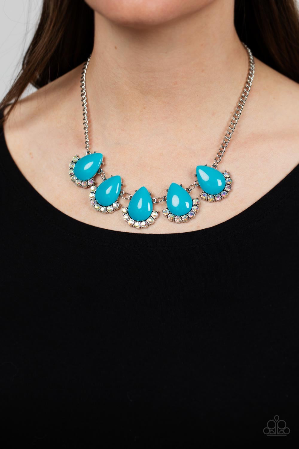 Paparazzi Ethereal Exaggerations - Blue  Necklace P2WH-BLXX-466XX