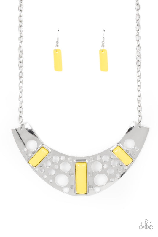 Paparazzi Real Zeal - Yellow Necklace P2ST-YWXX-078XX