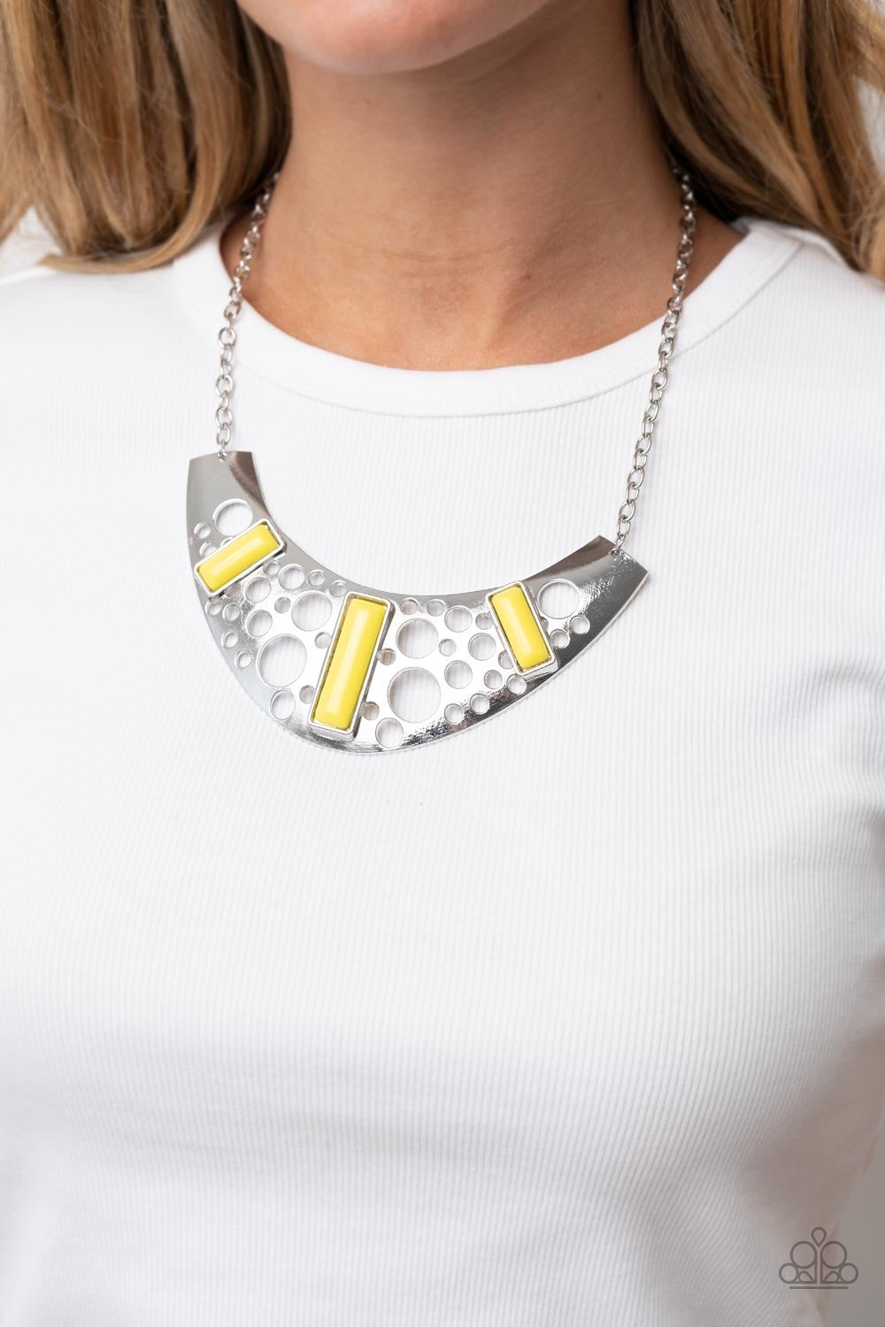 Paparazzi Real Zeal - Yellow Necklace P2ST-YWXX-078XX