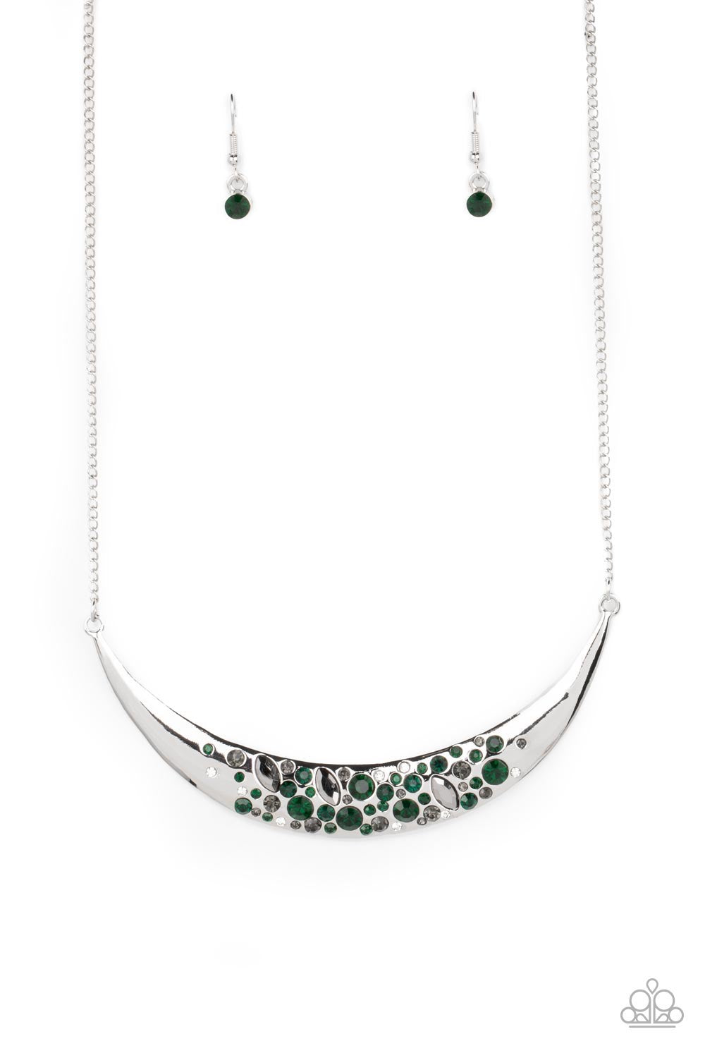 Paparazzi Bejeweled Baroness - Green  Necklace EcP2RE-GRXX-236XX