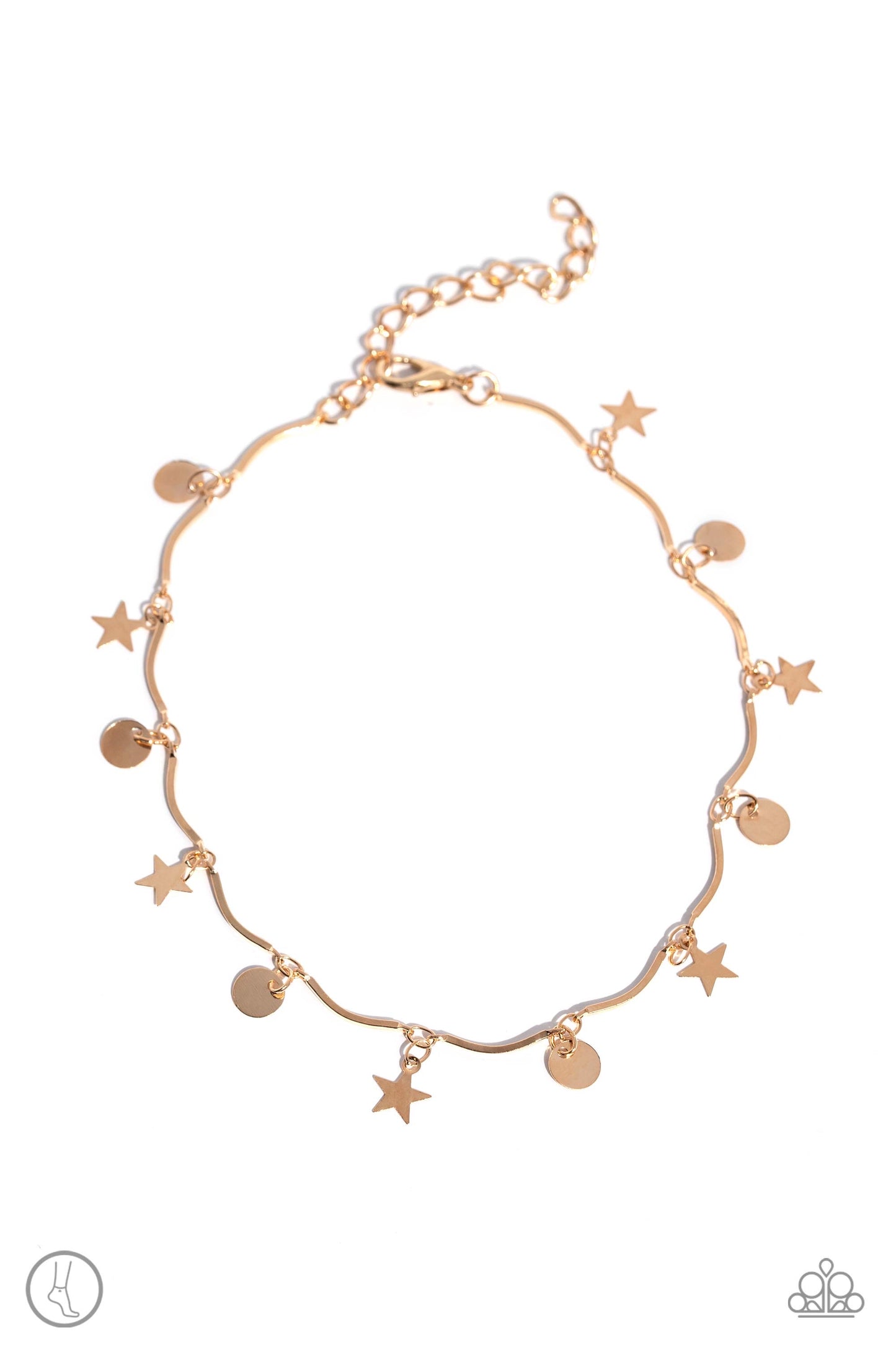 Paparazzi BEACH You To It - Gold Ankle Bracelet P9AN-GDXX-051XX