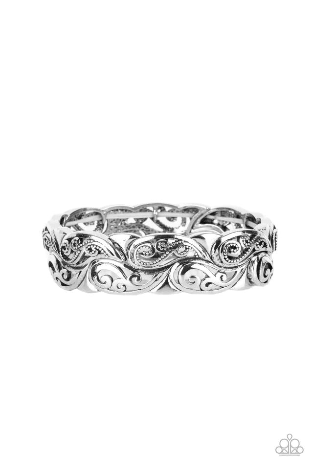 Paparazzi Bracelet ~ Paisley Portico - Silver