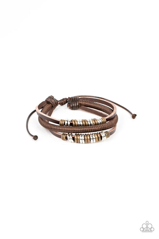 Treasure Tracker - Brown Bracelet - Paparazzi Accessories