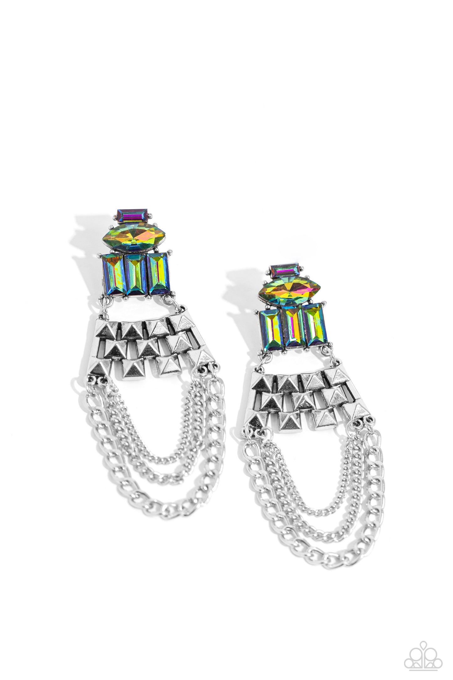 Paparazzi Dangling Art Deco - Multi Post Earring   P5PO-MTXX-116XX