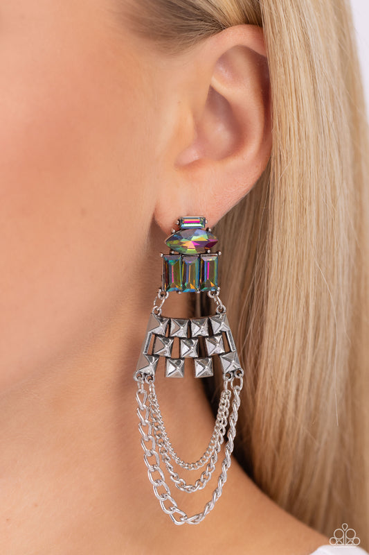 Paparazzi Dangling Art Deco - Multi Post Earring   P5PO-MTXX-116XX