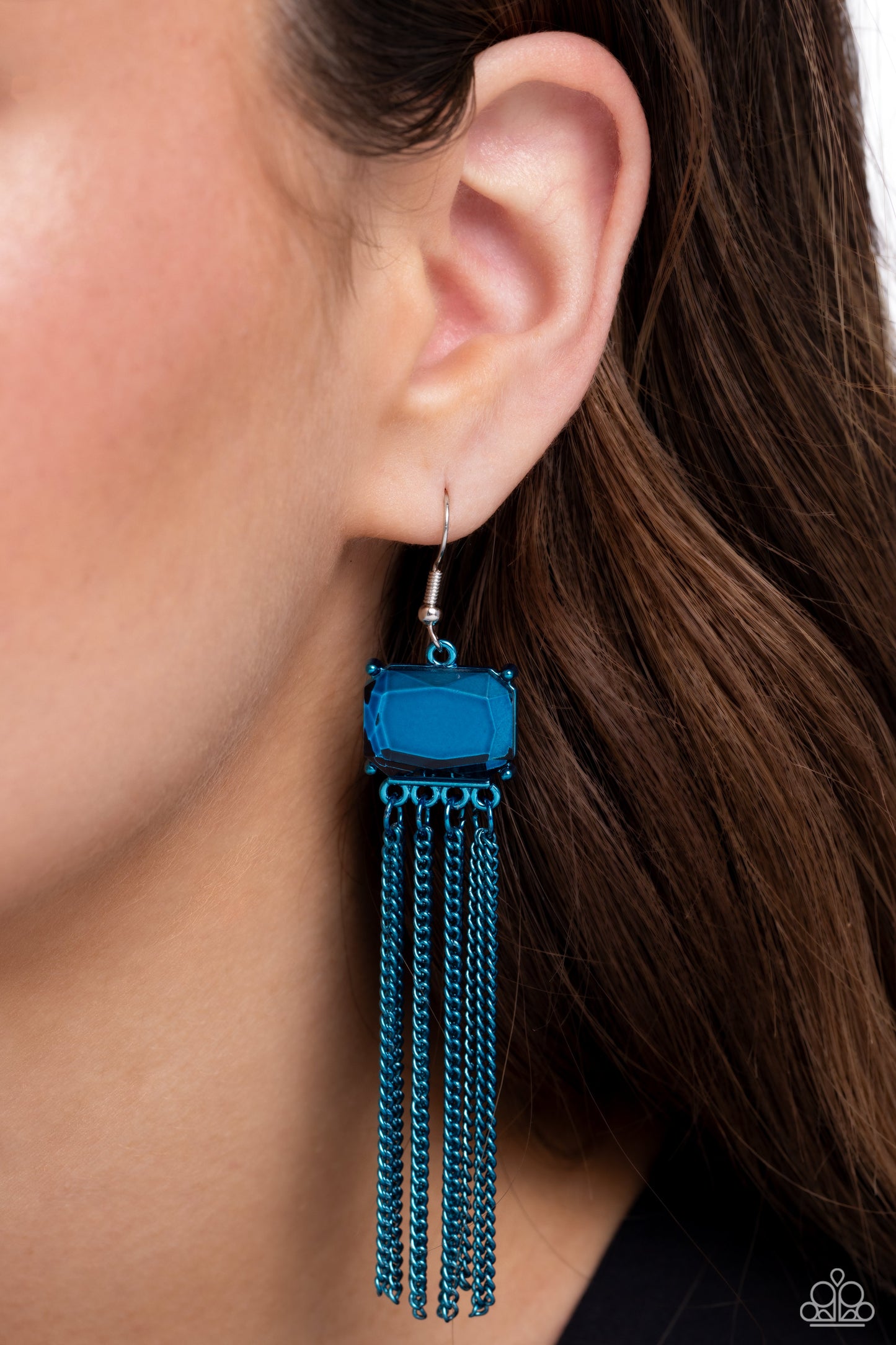 Paparazzi Dreaming Of TASSELS - Blue Earring  P5ED-BLXX-036XX