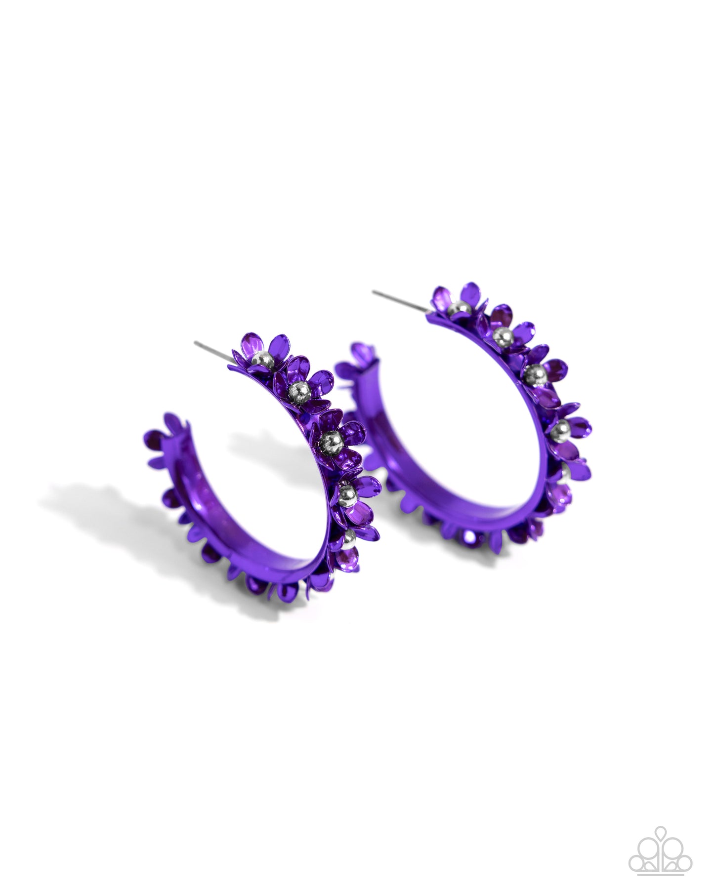 Paparazzi Fashionable Flower Crown - Purple Post Earring  P5HO-PRXX-031XX