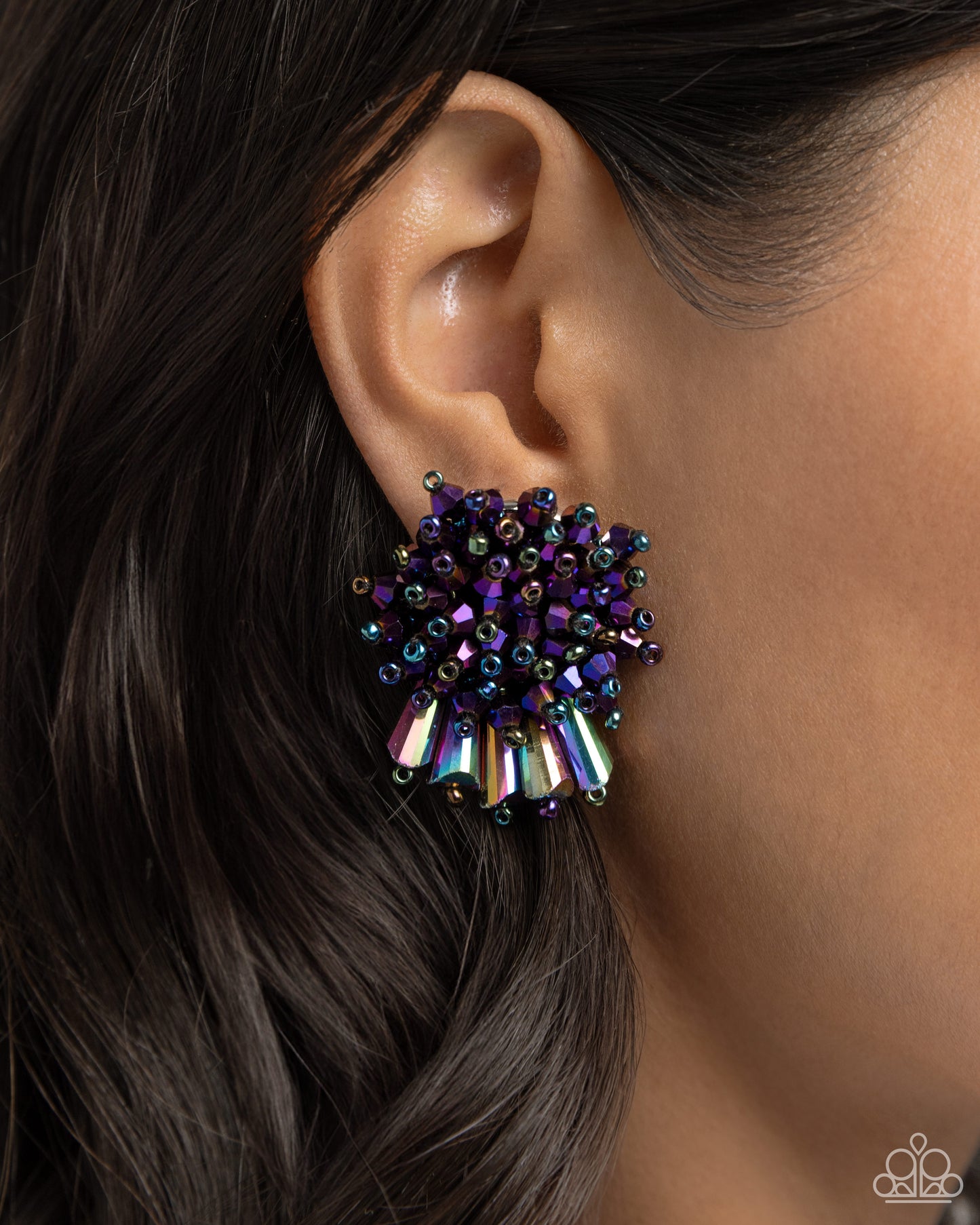 Paparazzi Streamlined Sass - Purple Post Earring  P5PO-PRXX-027XX