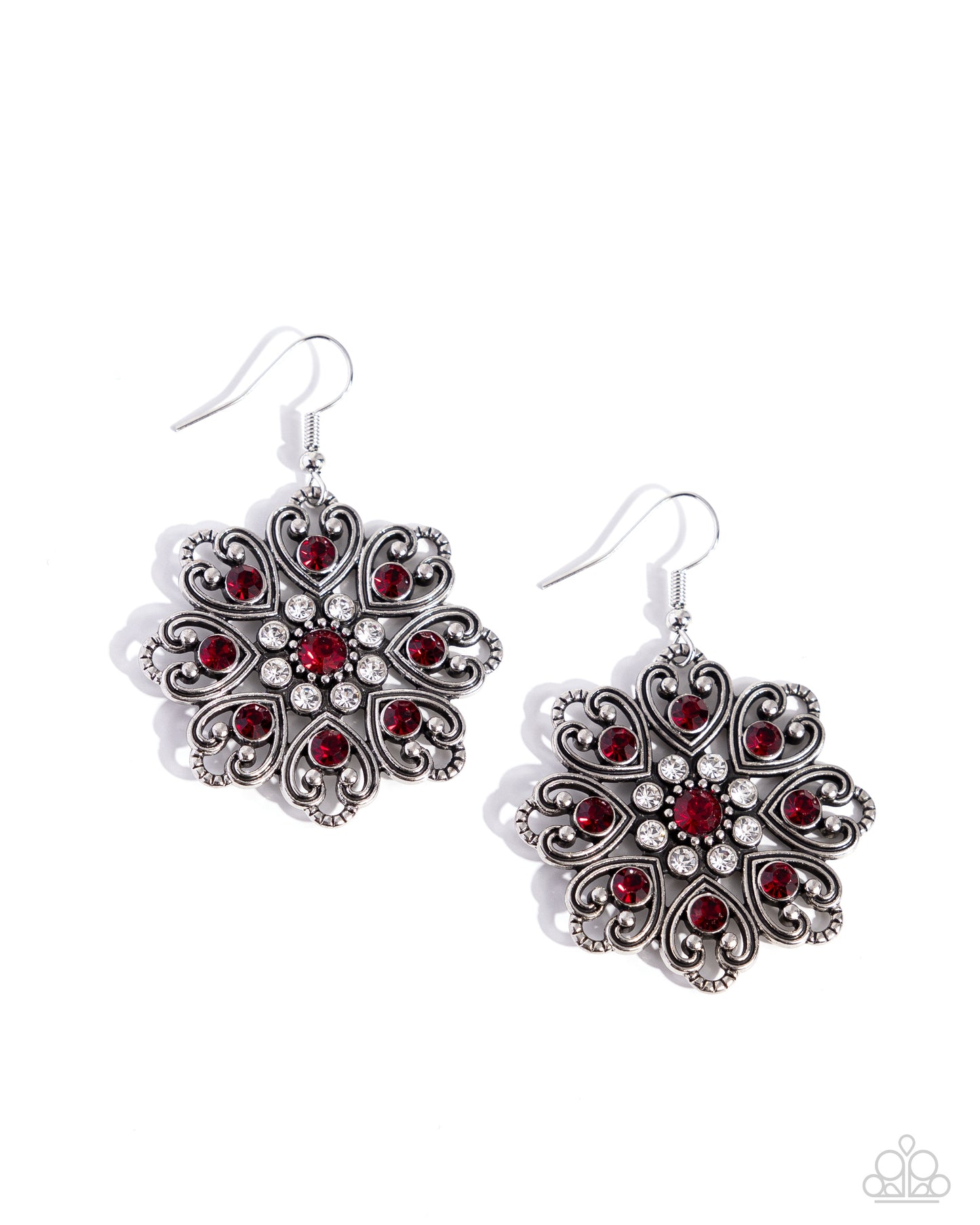 Paparazzi Garden of Love - Red Earring  P5RE-RDXX-181XX