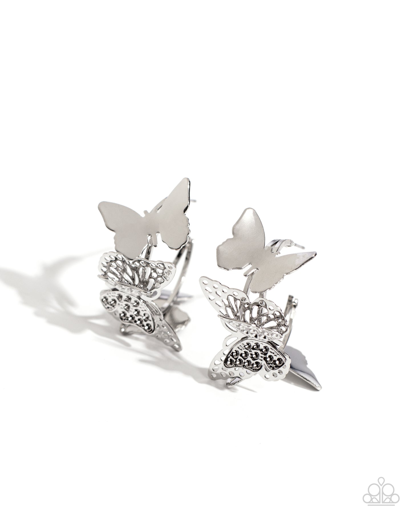 Paparazzi No WINGS Attached - Silver Post Earring P5HO-SVXX-396XX