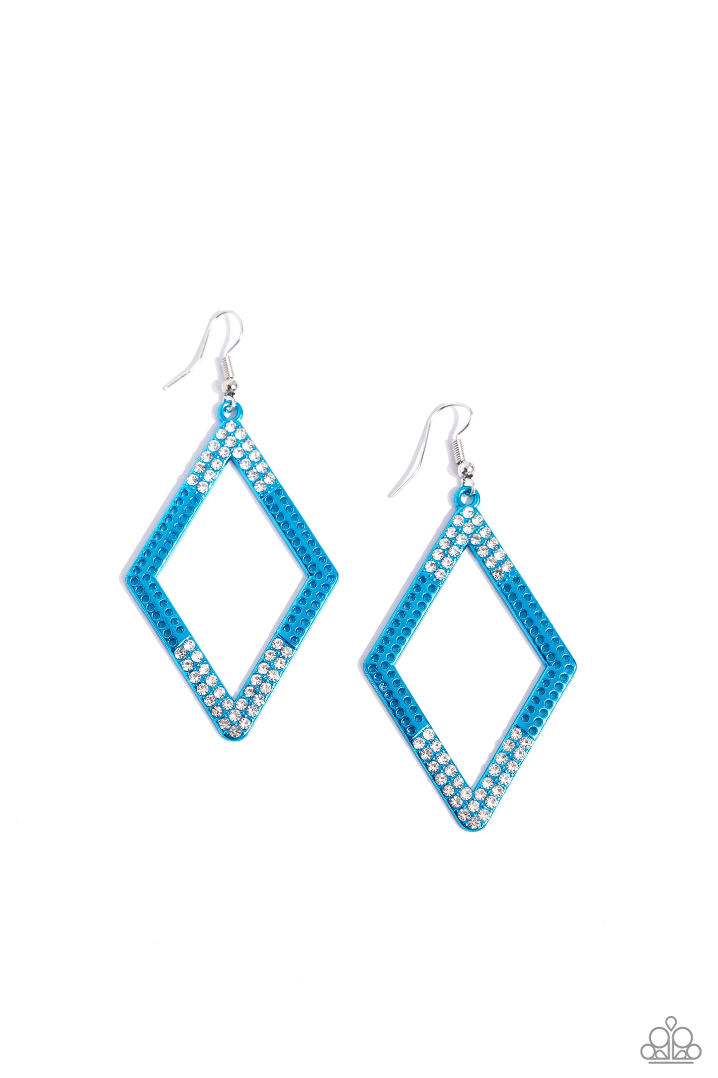 Paparazzi Eloquently Edgy - Blue Earring  P5ED-BLXX-037XX