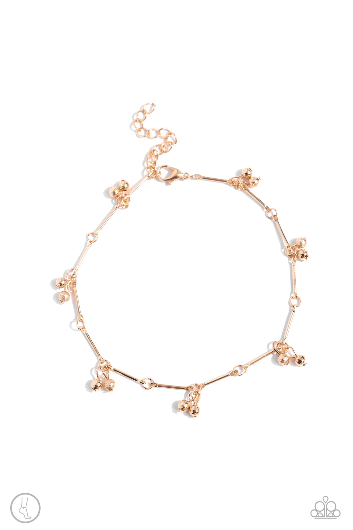 Paparazzi A SMILE A Minute - Gold Anklet  P9AN-GDXX-072XX