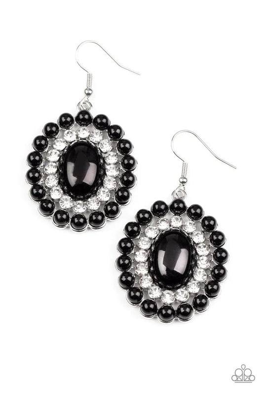 Paparazzi Earring ~ Dolled Up Dazzle - Black