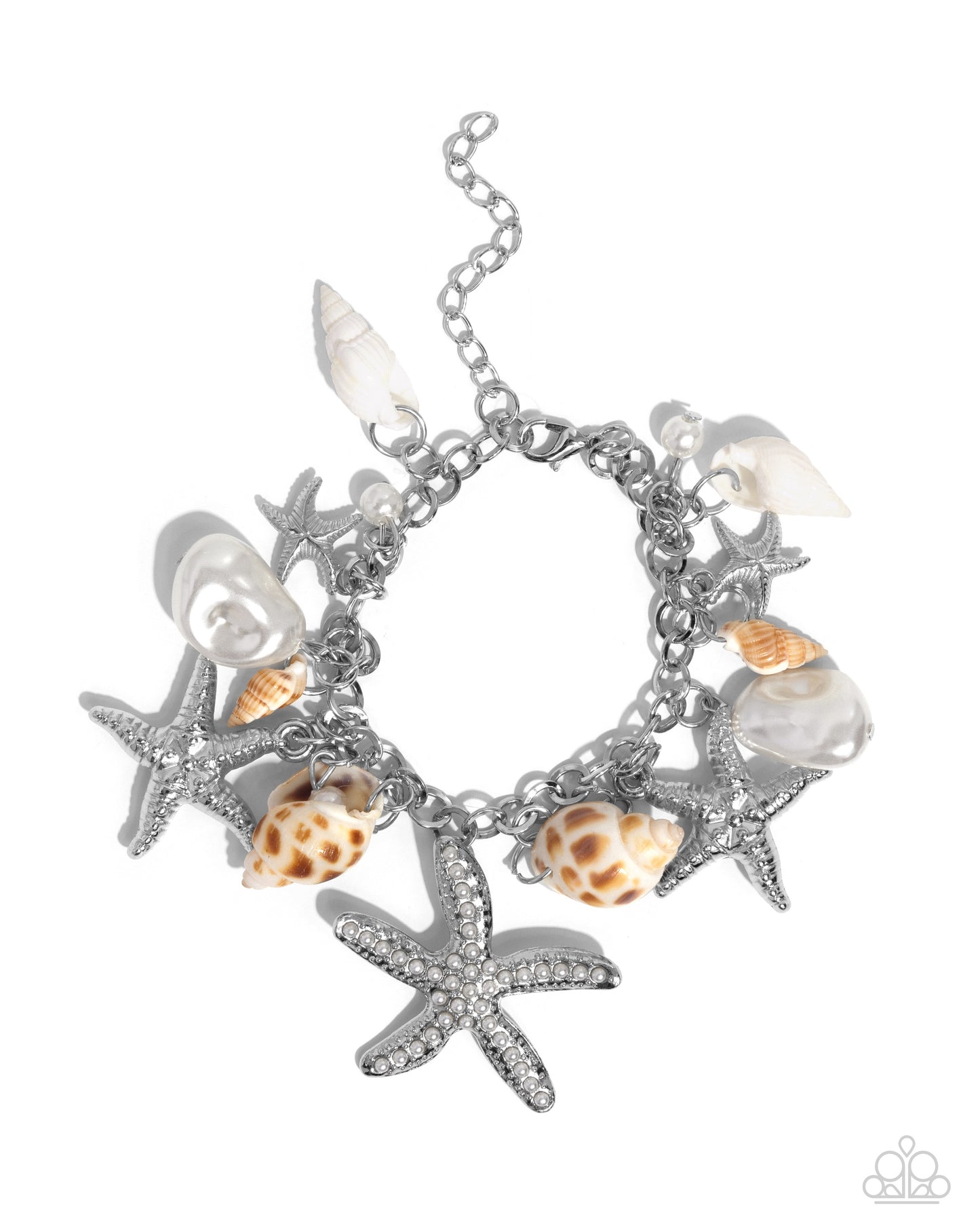 Paparazzi Seashell Song - White Bracelet  P9ST-WTXX-057VK