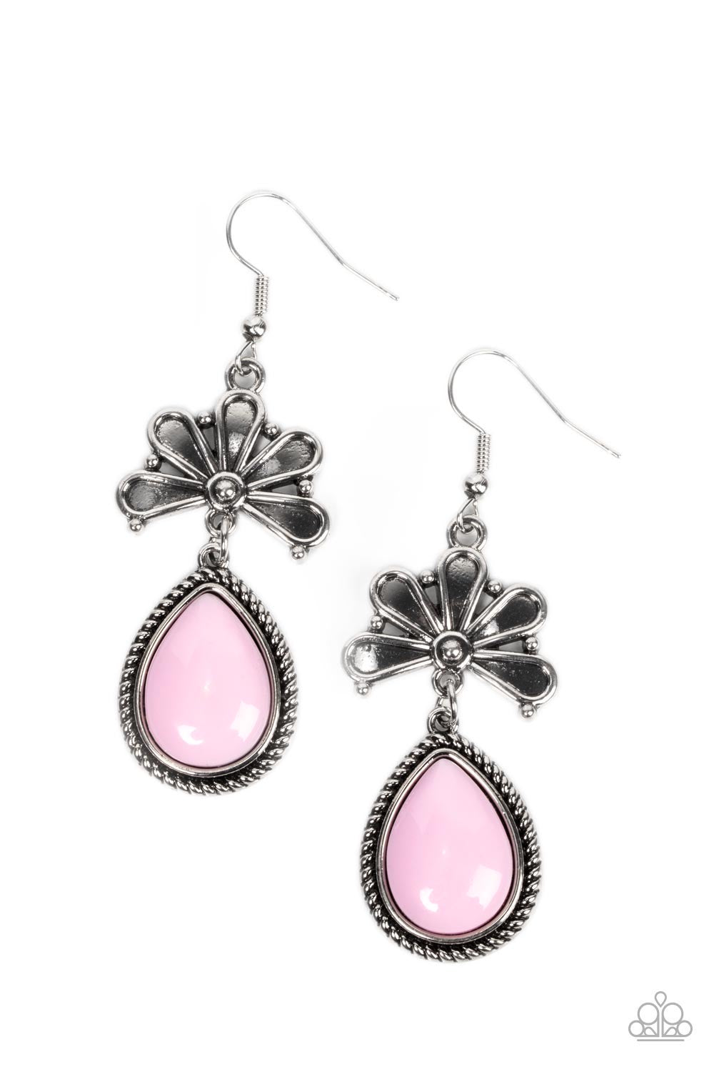 Paparazzi Brightly Blooming - Pink Earring  P5WH-PKXX-261XX