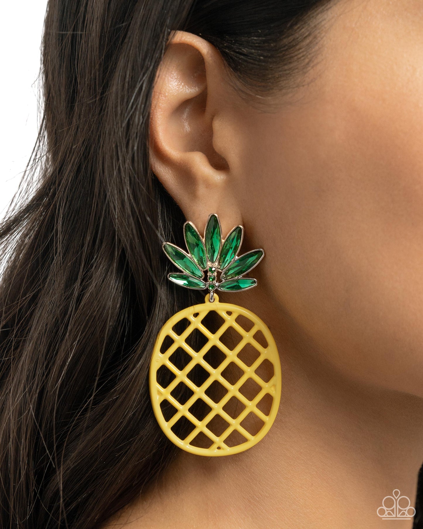 Paparazzi Pineapple Passion - Yellow Post Earring P5PO-YWXX-040XX