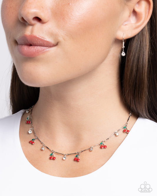 Paparazzi California Cherries - Red Necklace P2DA-RDXX-122XX