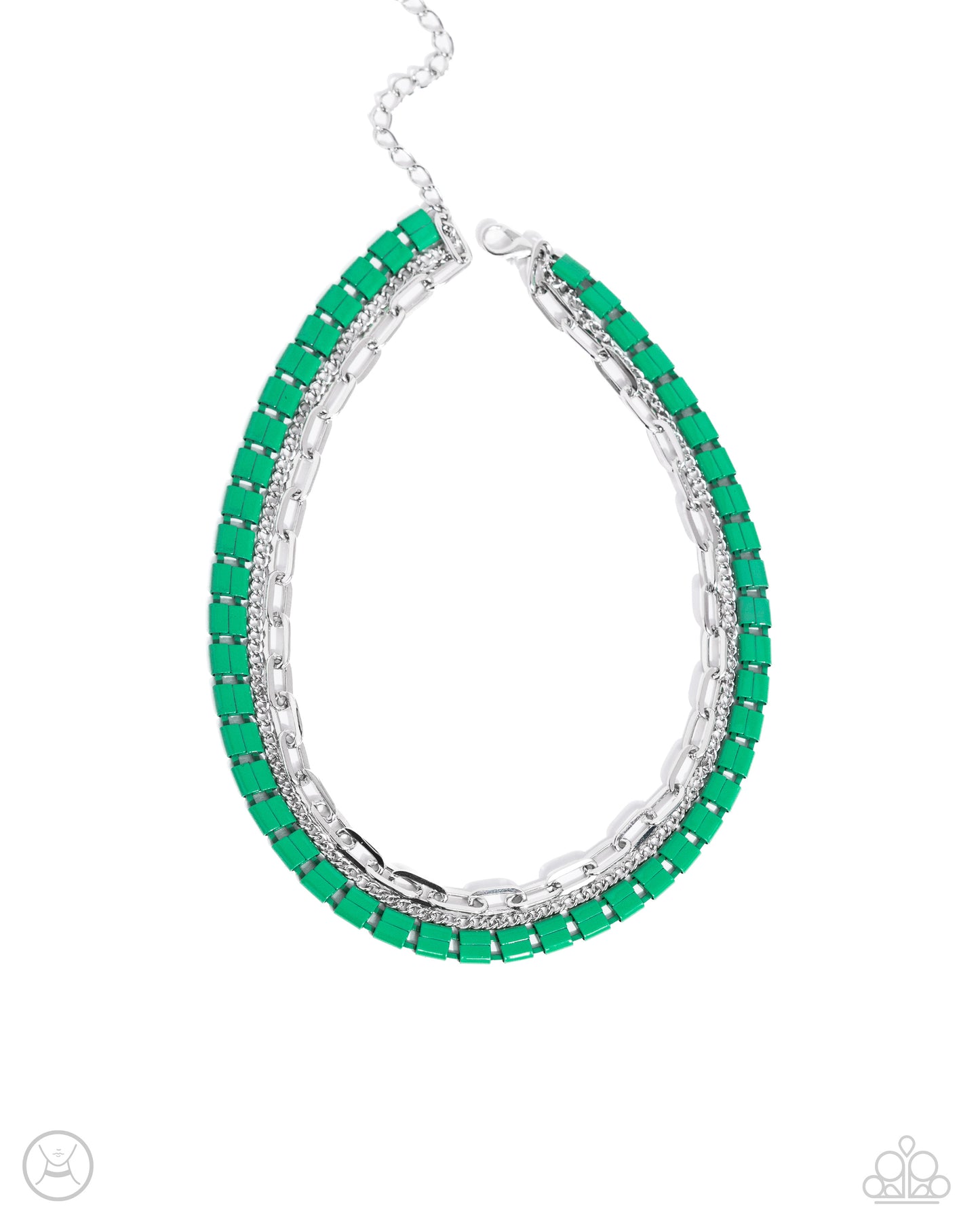 Paparazzi LAYER of the Year - Green Necklace P2CH-GRXX-032XX