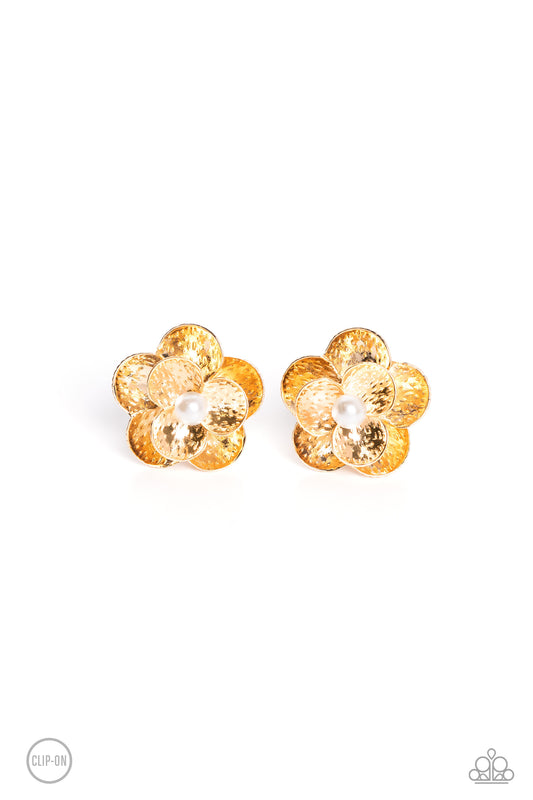 Paparazzi Miami Magic - Gold Clip Earrings  P5CO-GDXX-083XX