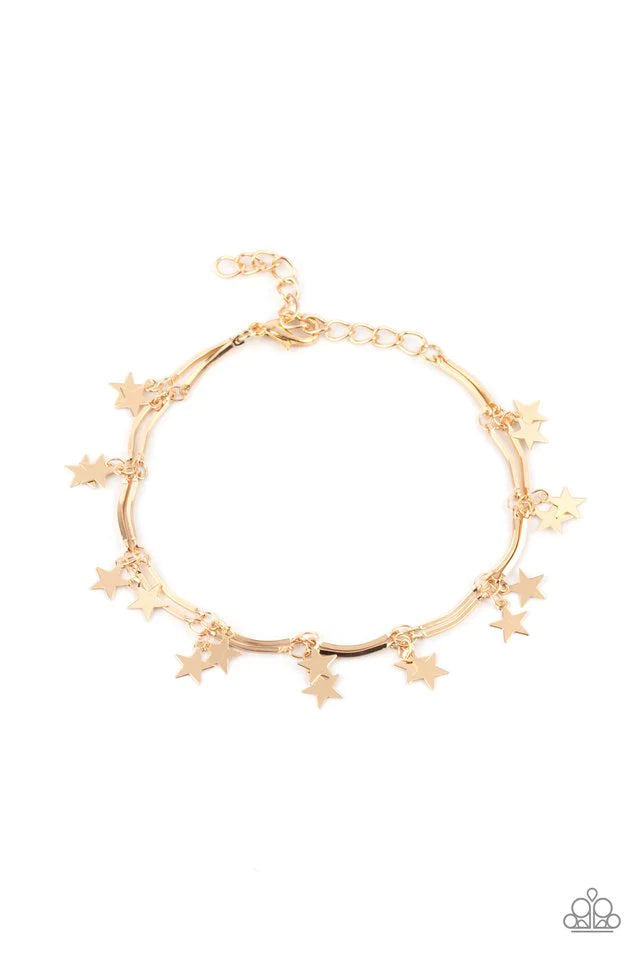 Paparazzi Party in the USA-Gold Bracelet