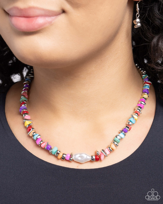 Paparazzi Seasonal Socialite - Multi  Necklace P2SE-MTXX-273XX