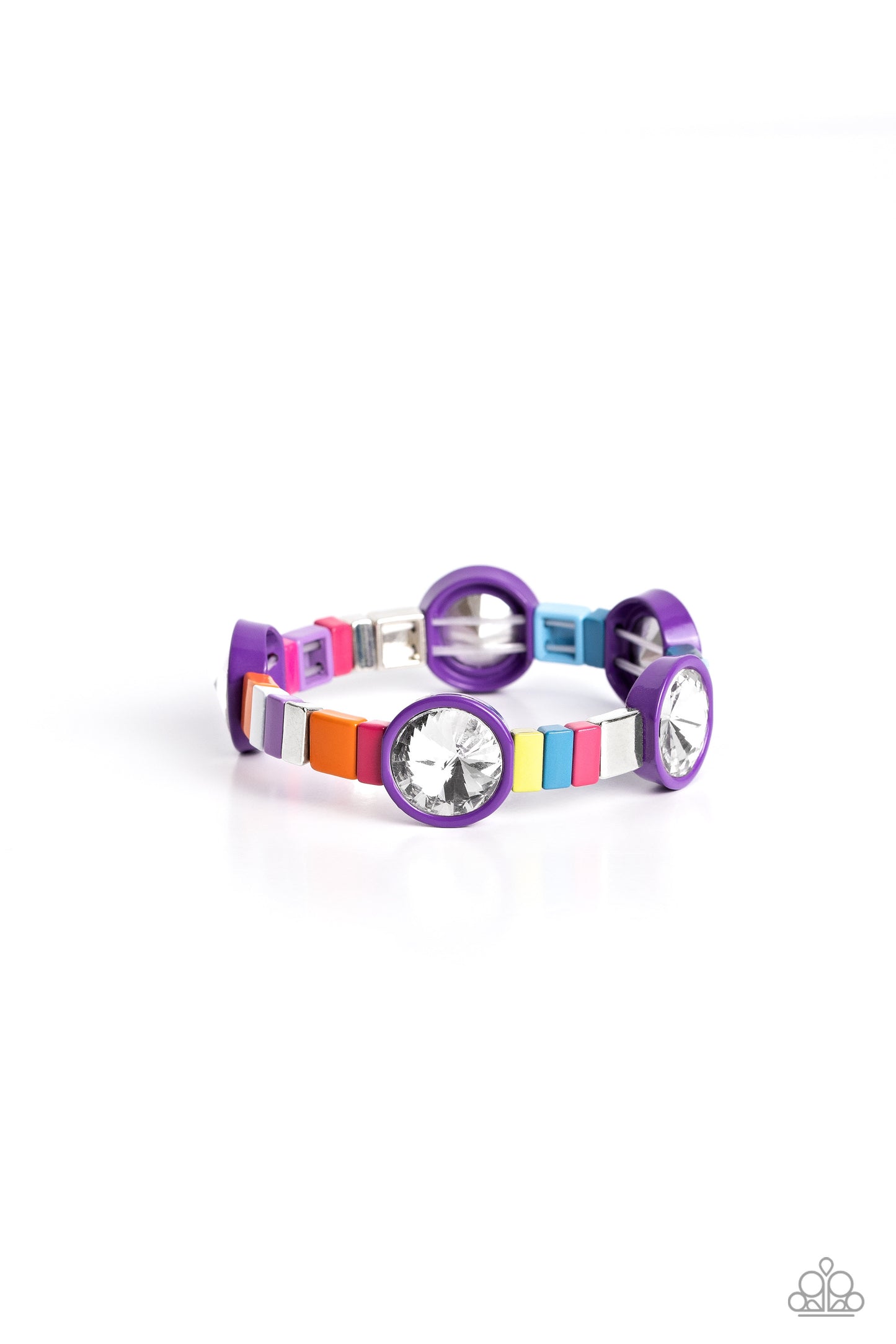 Paparazzi Multicolored Madness - Purple Bracelet P9ST-PRXX-039XX