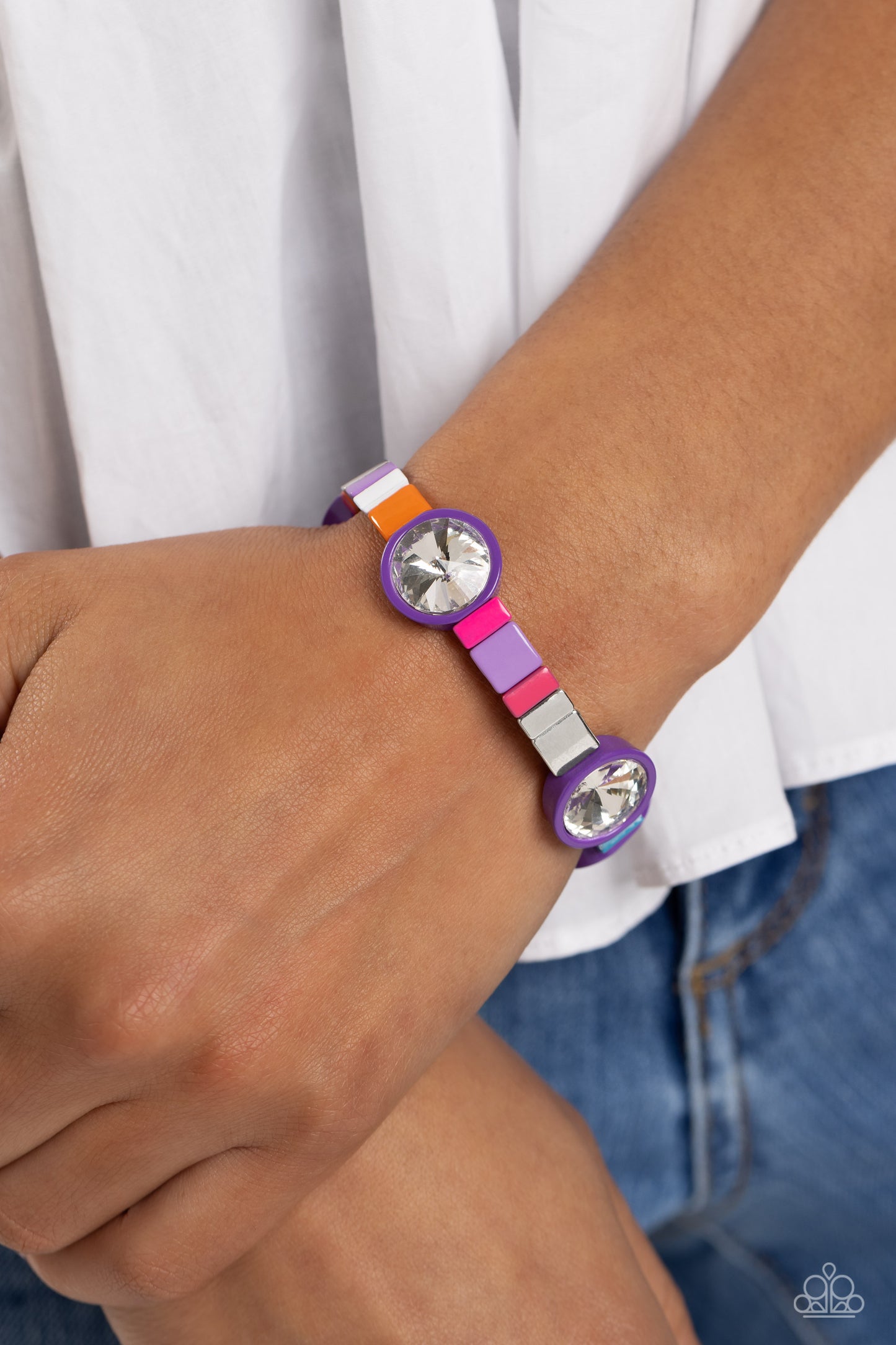 Paparazzi Multicolored Madness - Purple Bracelet P9ST-PRXX-039XX