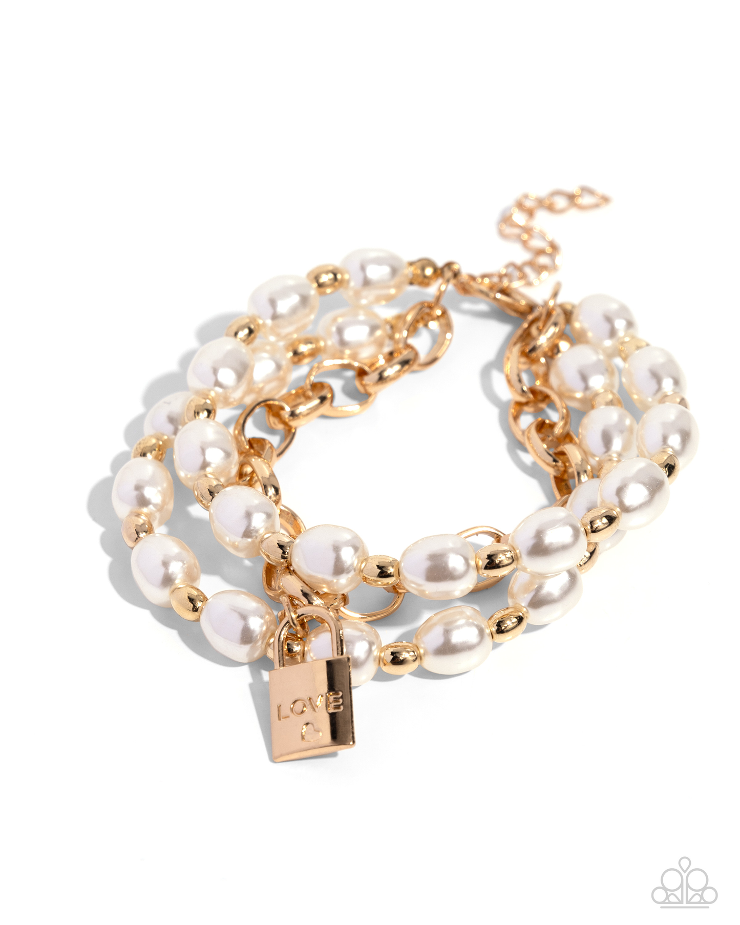 Paparazzi LOVE-Loved Legacy - Gold Bracelet  P2DA-MTXX-109XX