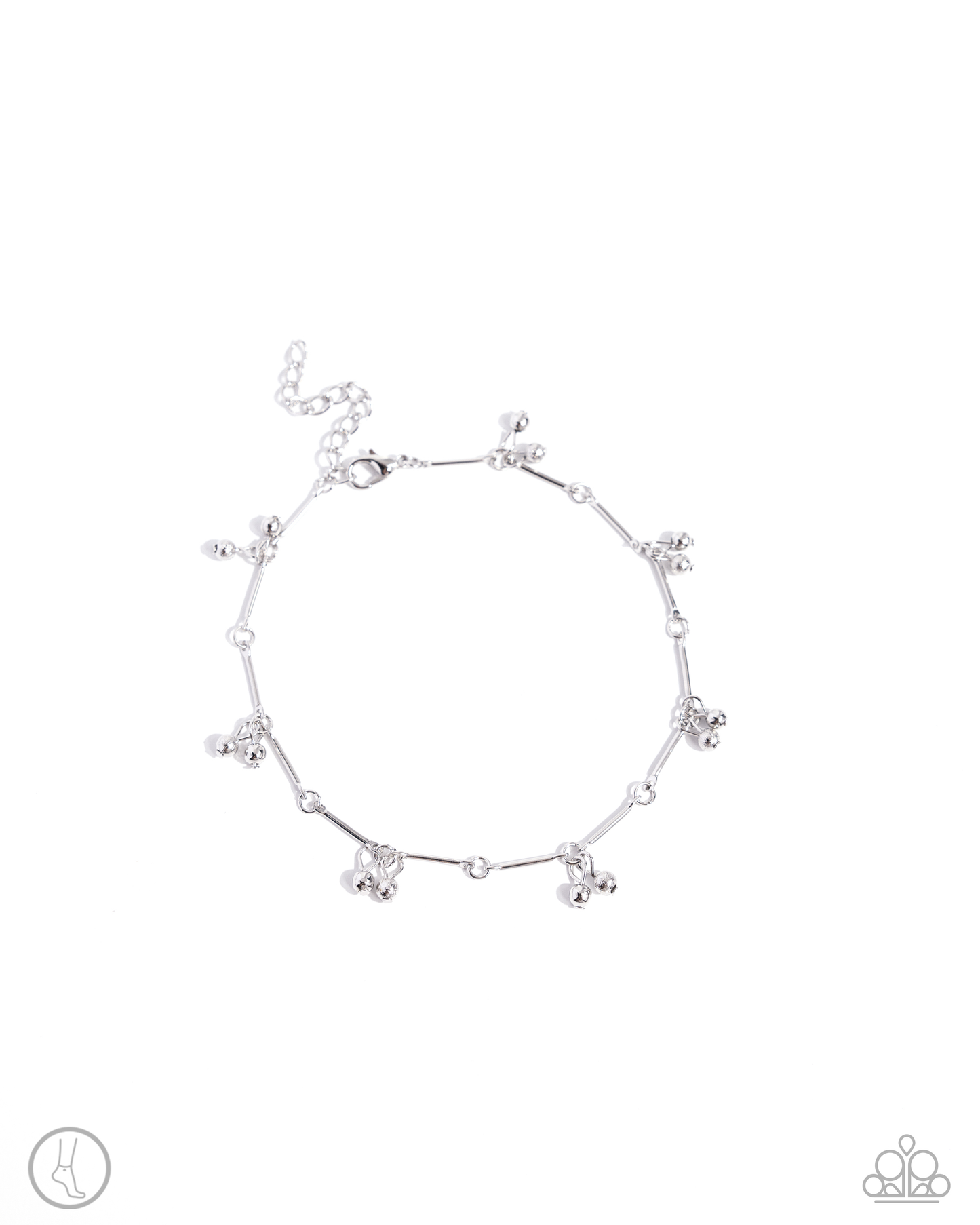 Paparazzi A SMILE A Minute - Silver Anklet P9AN-SVXX-049XX