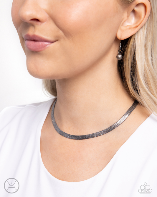 Paparazzi Simply Scintillating - Black  Necklace P2CH-BKXX-107XX