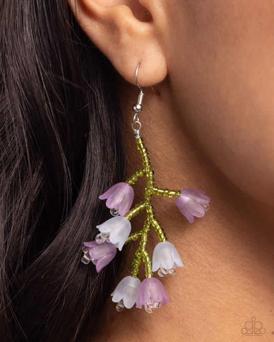 Paparazzi Beguiling Bouquet - Purple Earring   P5SE-PRXX-101XX